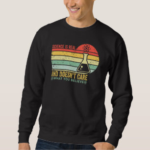 Sudadera La ciencia retro vintage es real no importa lo que
