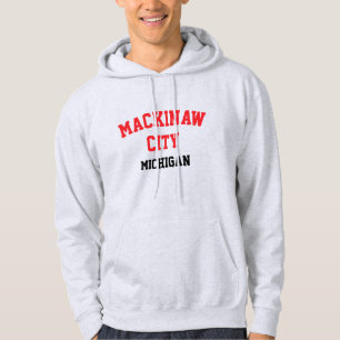 Sudadera La ciudad de Mackinaw en Michigan Printed Hoodie
