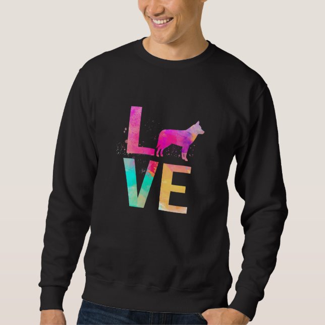 Sudadera La colorida Husky Perro Siberian (Anverso)