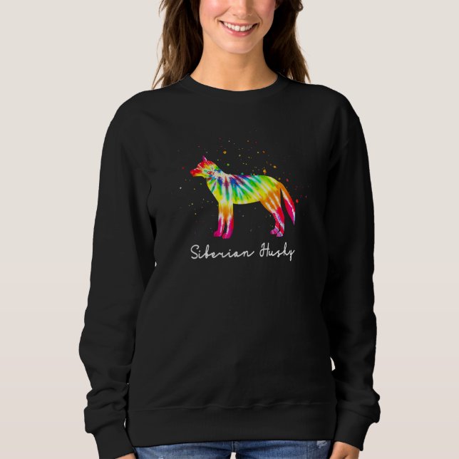 Sudadera La colorida Husky Perro Siberian (Anverso)