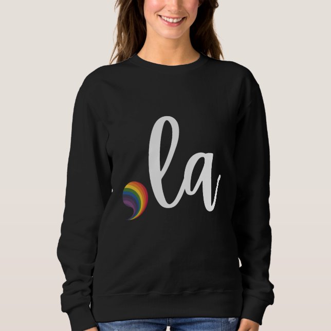 Sudadera La coma Kamala Harris Orgullo Arcoíris LGBQ Gay (Anverso)