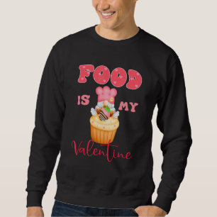 Sudadera La Comida Es Mi Gnomo Bonito Del Día De San Valent