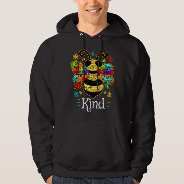 Sudadera La conciencia del autismo Bumble Bee Be Bind Autis (Anverso)