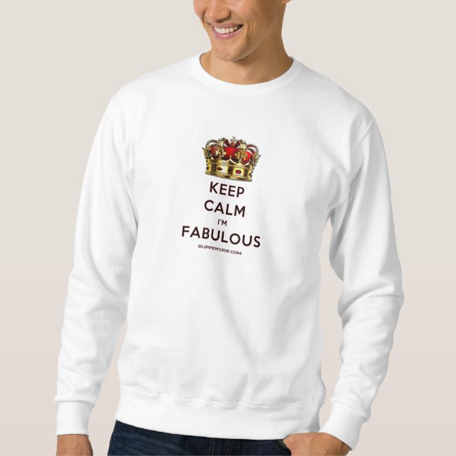 Sudadera La corona dorada roja de SlipperyJoe sigue tranqui (Anverso)