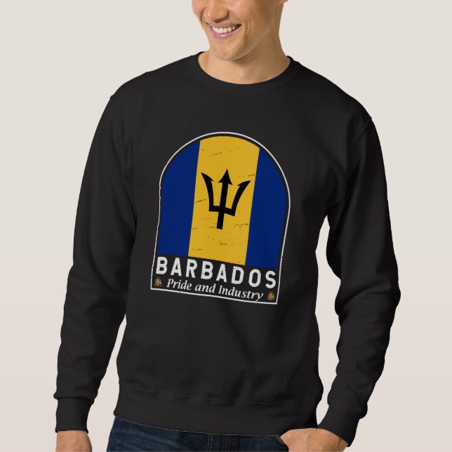 Sudadera La cosecha de la bandera de Barbados es de mal gus (Anverso)