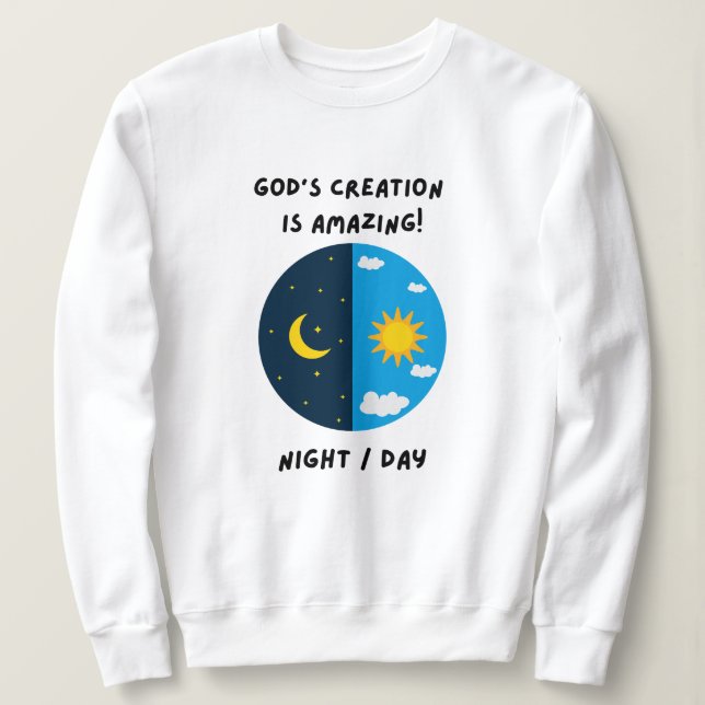 Sudadera La creación de Dios día y noche (Anverso del diseño)