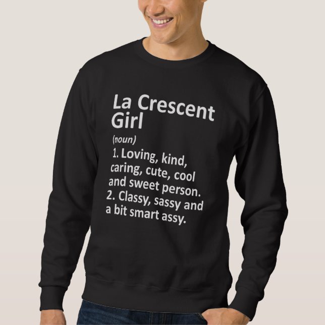 Sudadera La Crescent Chica Mn Minnesota Funny City Home Roo (Anverso)