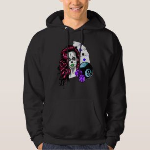 Sudadera La dama de póquer apostando con la cara de los dad
