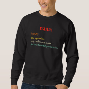 Sudadera La definición de nana femenina: el día de la madre