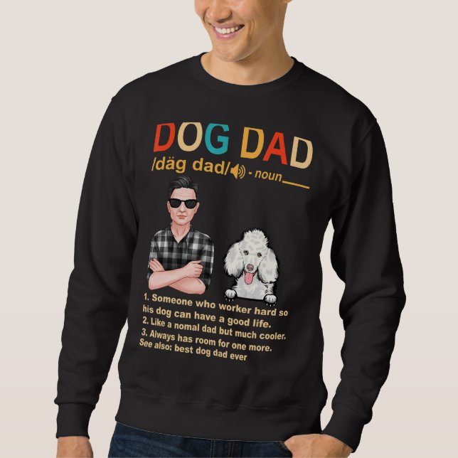 Sudadera La definición de papá de perro caniche para el día (Anverso)