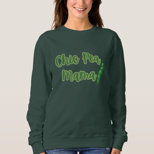 Sudadera La divertida Moda vegan pea Mama (Anverso)