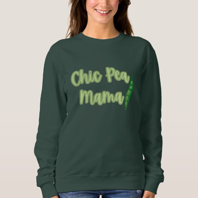 Sudadera La divertida Moda vegana Pea Mama's Sweatshirt (Anverso)