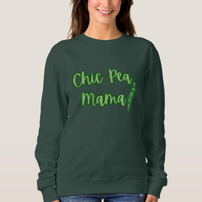 Sudadera La divertida Moda vegana Pea Mama's Sweatshirt (Anverso)