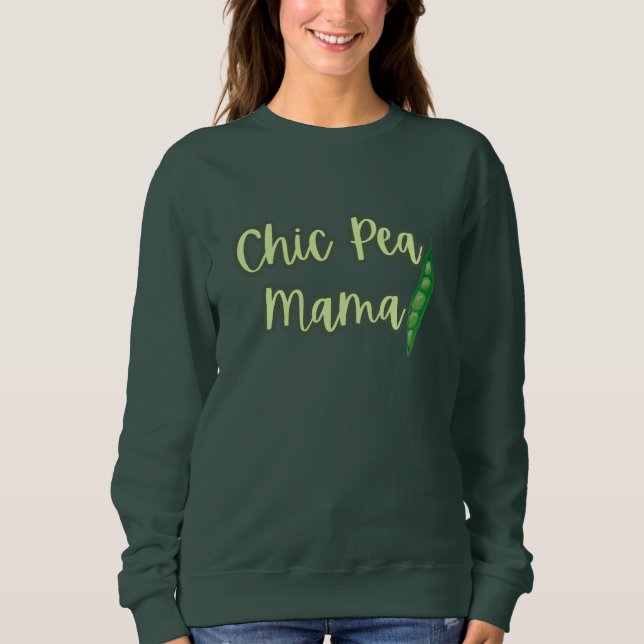 Sudadera La divertida Moda vegana Pea Mama's Sweatshirt (Anverso)