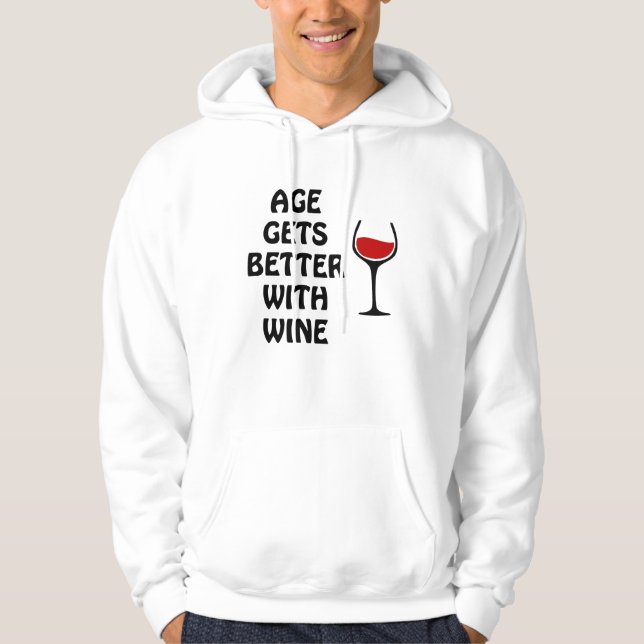 Sudadera La Edad Mejora Con El Vino (Anverso)