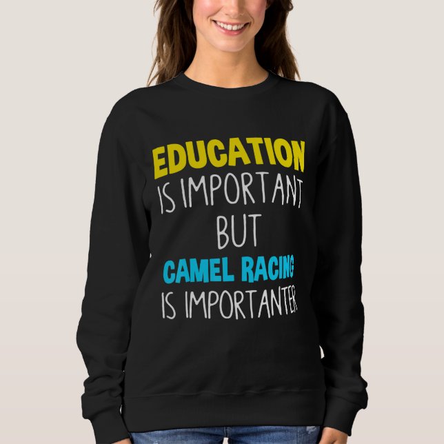 Sudadera La educación es importante, pero la Carreras de ca (Anverso)