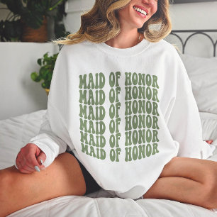 Sudadera La empleada de honor Sage Green Mateo Party