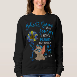 Sudadera La enfermedad del elefante Behcet es un viaje que
