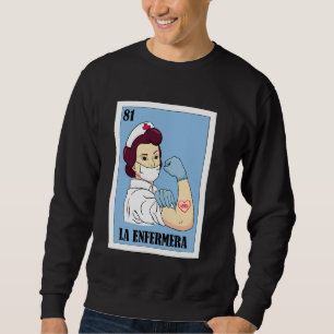 Sudadera La Enfermera Lotería de Enfermera Española Carta M