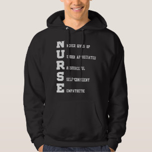 Sudadera La enfermera nunca se rinde bajo aprecio