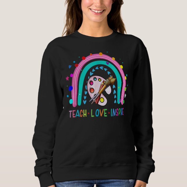 Sudadera La enseñanza del arcoiris inspira a los profesores (Anverso)