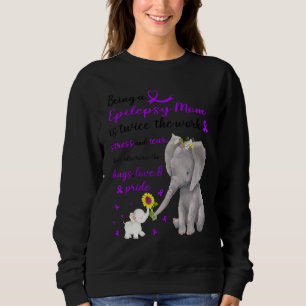 Sudadera La Epilepsia Elefante Mamá Dos Veces La Epilepsia 