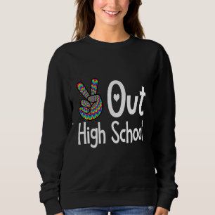 Sudadera La escuela media de Peace Out el último día de gra