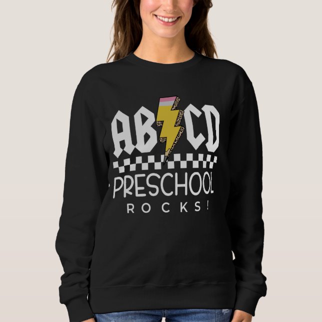 Sudadera La escuela preescolar de ABCD vuelve al primer día (Anverso)