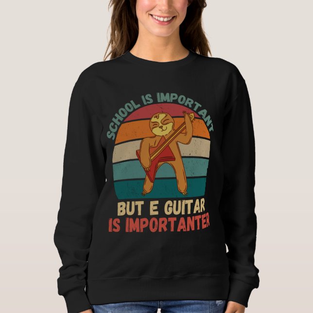 Sudadera La Escuela Retro Sloth Es Importante E Importación (Anverso)