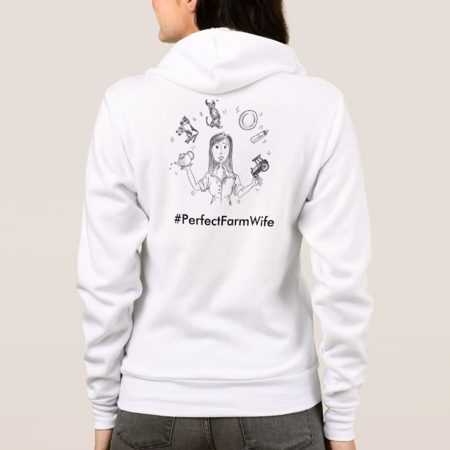 Sudadera La esposa de la granja 'Plates in the Air' Hoodie (Reverso)