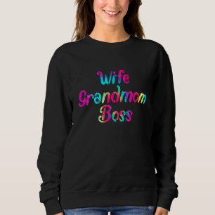 Sudadera La esposa linda Abuela Mamá Mamá Tie Dye Family co