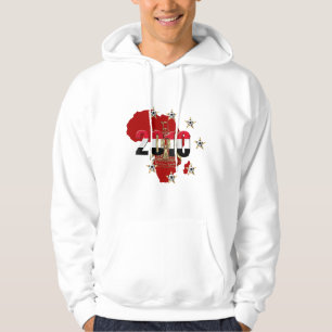 Sudadera La estrella 2010 del mapa 7 de África 7 mide el