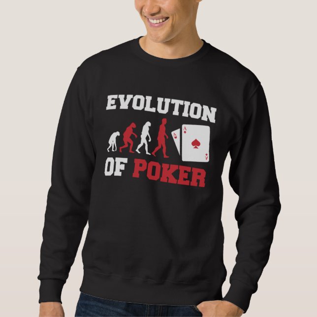 Sudadera La Evolución De Las Ases De Bolsillo De Poker  Pok (Anverso)
