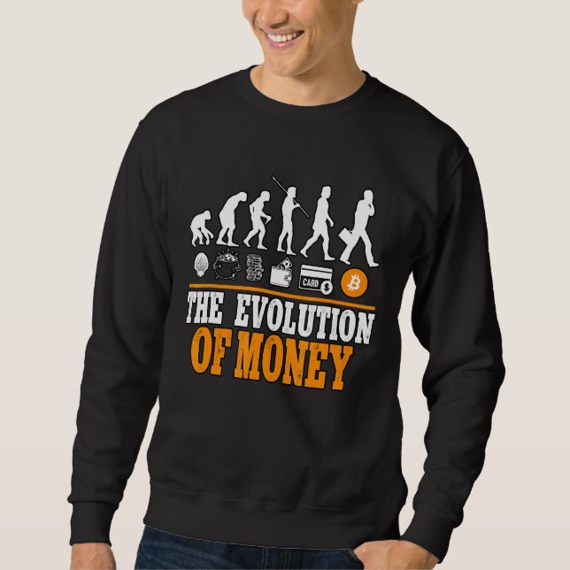 Sudadera La Evolución Del Dinero Chipre Bitcoin Blockchain  (Anverso)