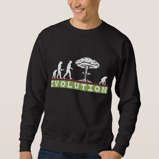 Sudadera La evolución divertida se desarrolla (Anverso)