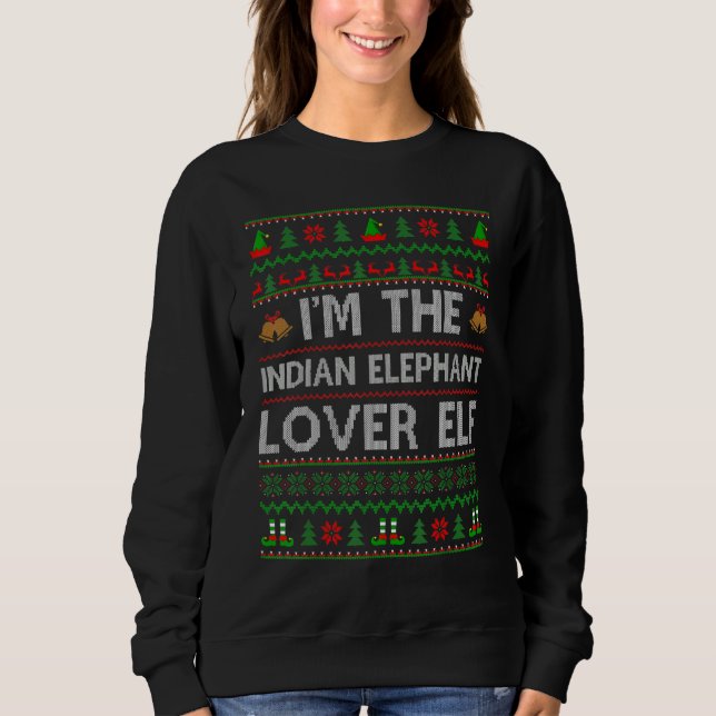 Sudadera La familia coincide con el elefante indio Chris (Anverso)