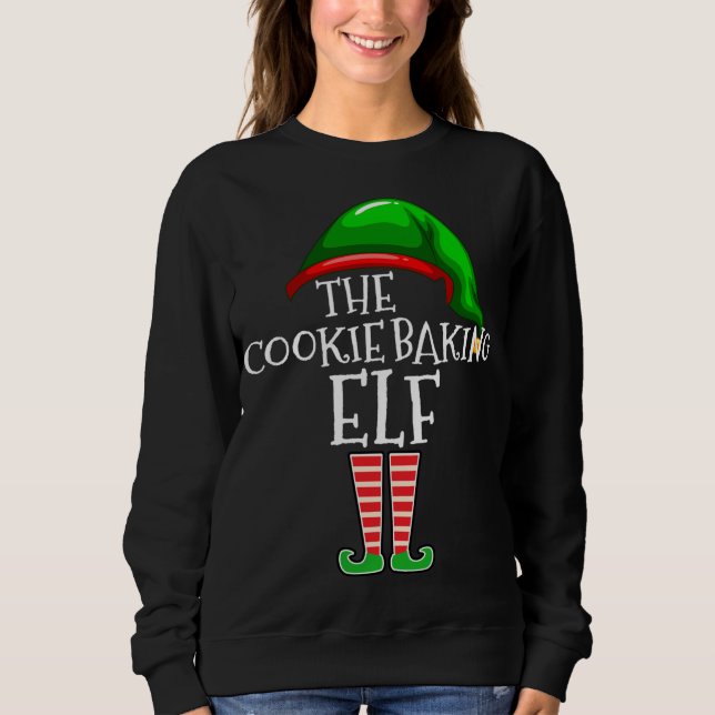 Sudadera La familia Cookie Baking Elf Coincide con Navidade (Anverso)