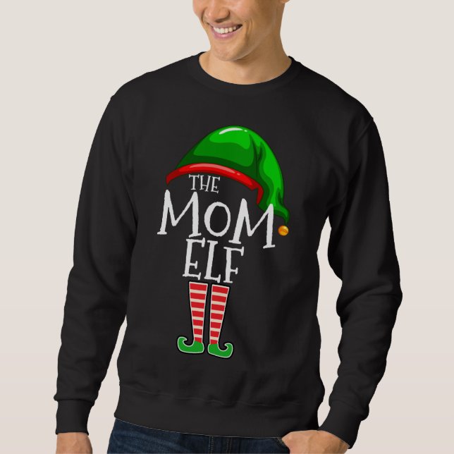 Sudadera La familia de mamá Elf, Navidades coincidentes, re (Anverso)
