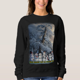 Sudadera La familia de muñecos de nieve te desea una Feliz 