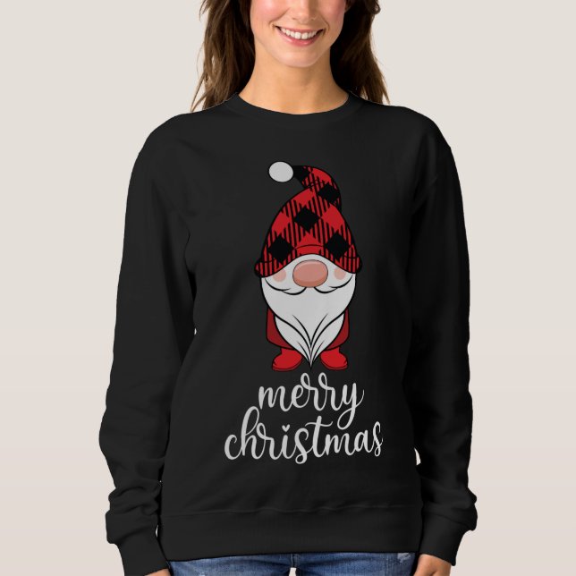 Sudadera La familia de navidad de Gnome lindo hace juego co (Anverso)