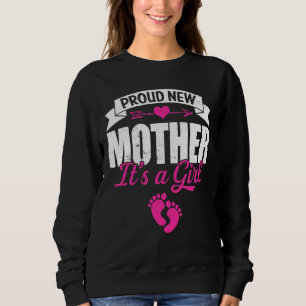 Sudadera La familia retro se enorgullece de ser nueva madre