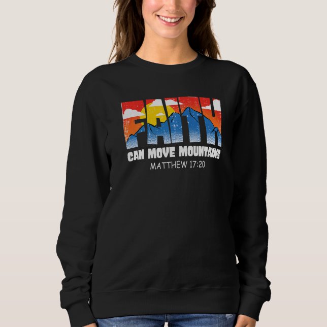 Sudadera La fe cristiana puede mover montañas Jesús (Anverso)