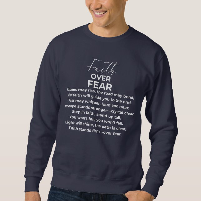 Sudadera La fe sobre el miedo (Anverso)