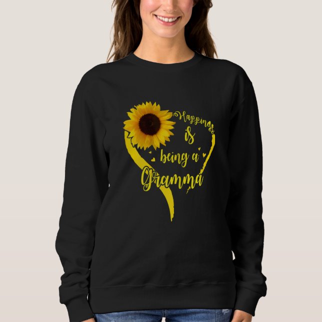 Sudadera La Felicidad De Las Mujeres Es Ser Un Girasol Gram (Anverso)