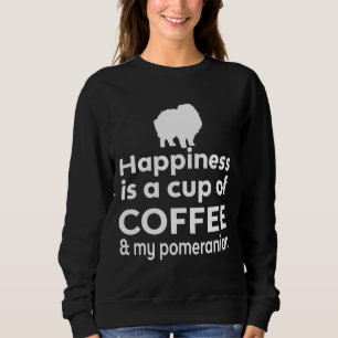 Sudadera La Felicidad Es Café Amp Mi Pomerania