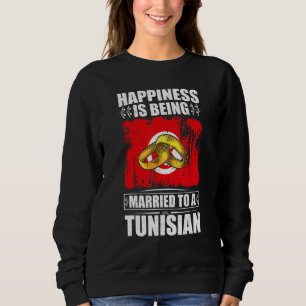Sudadera La felicidad es estar casado con un tunecino Túnez