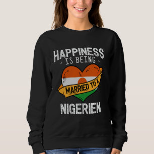 Sudadera La felicidad es estar casado con una esposa nigeri