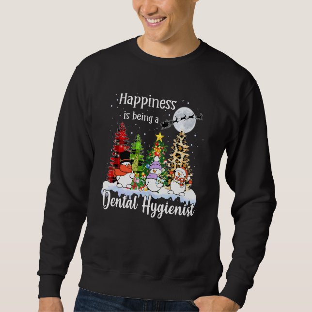 Sudadera La Felicidad Es Ser Un Navidad Higiénico Dental Tr (Anverso)