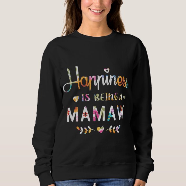 Sudadera La felicidad es ser una abuelita Navidad de mamaw (Anverso)