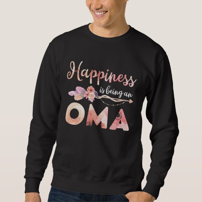 Sudadera La felicidad es ser una decoración de flores para  (Anverso)